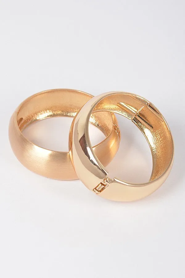 081424 Two Set Metal Bangle Bracelet