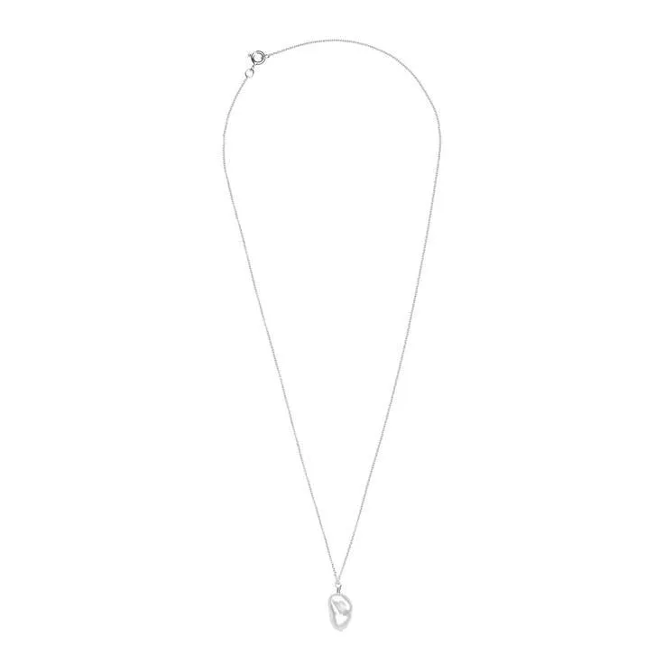 Fresh Water Pearl Baroque Necklace (Silver)