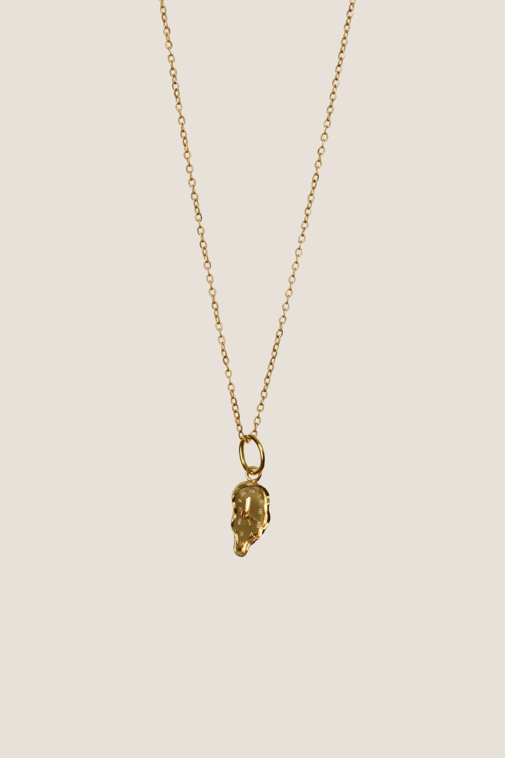 GUNG JEWELLERY Necklace: Timeless Flow Charm Gold Plain Chain