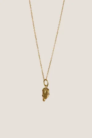 GUNG JEWELLERY Necklace: Timeless Flow Charm Gold Plain Chain