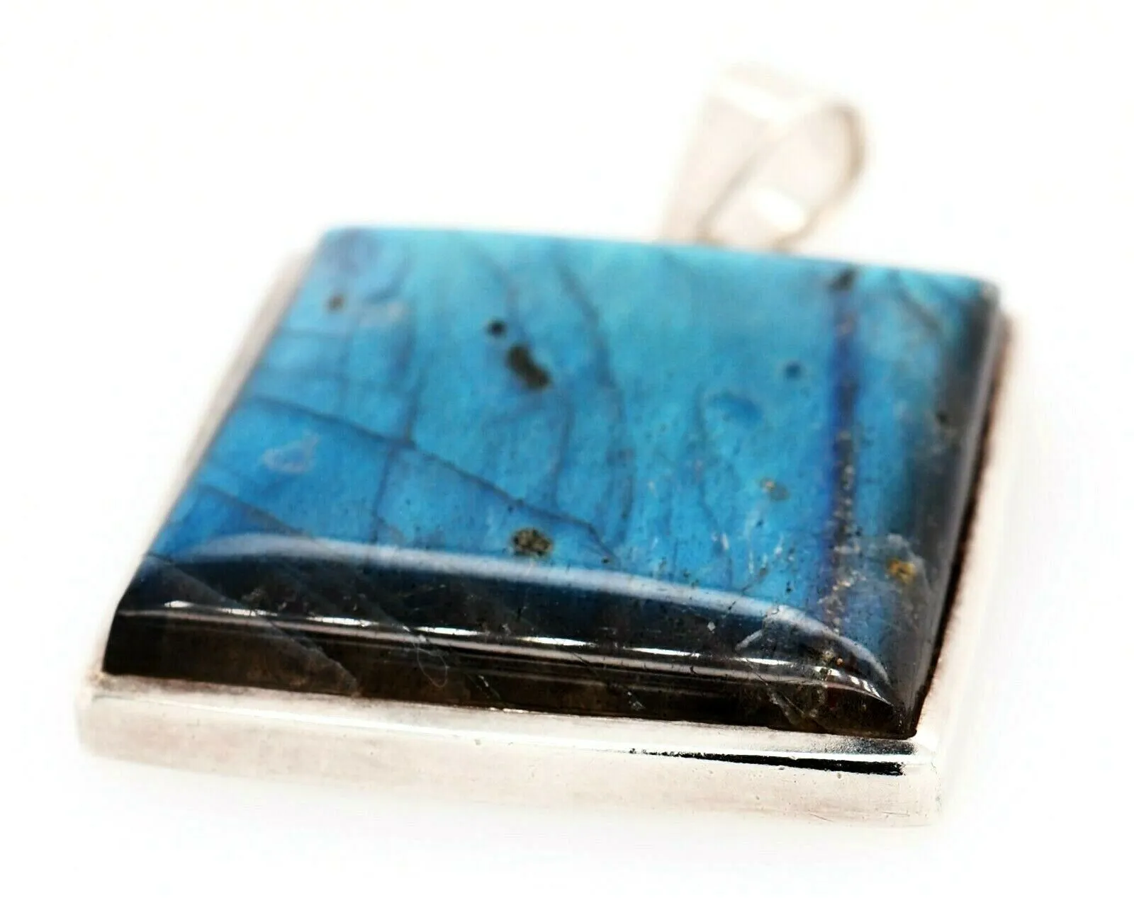 Labradorite & 925 Sterling Silver Pendant - Fine Jewellery