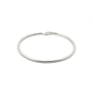 Minimalist Band Bracelet Skinny Round  - Sterling Silver