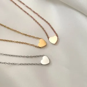 NB heart necklace stainless steel