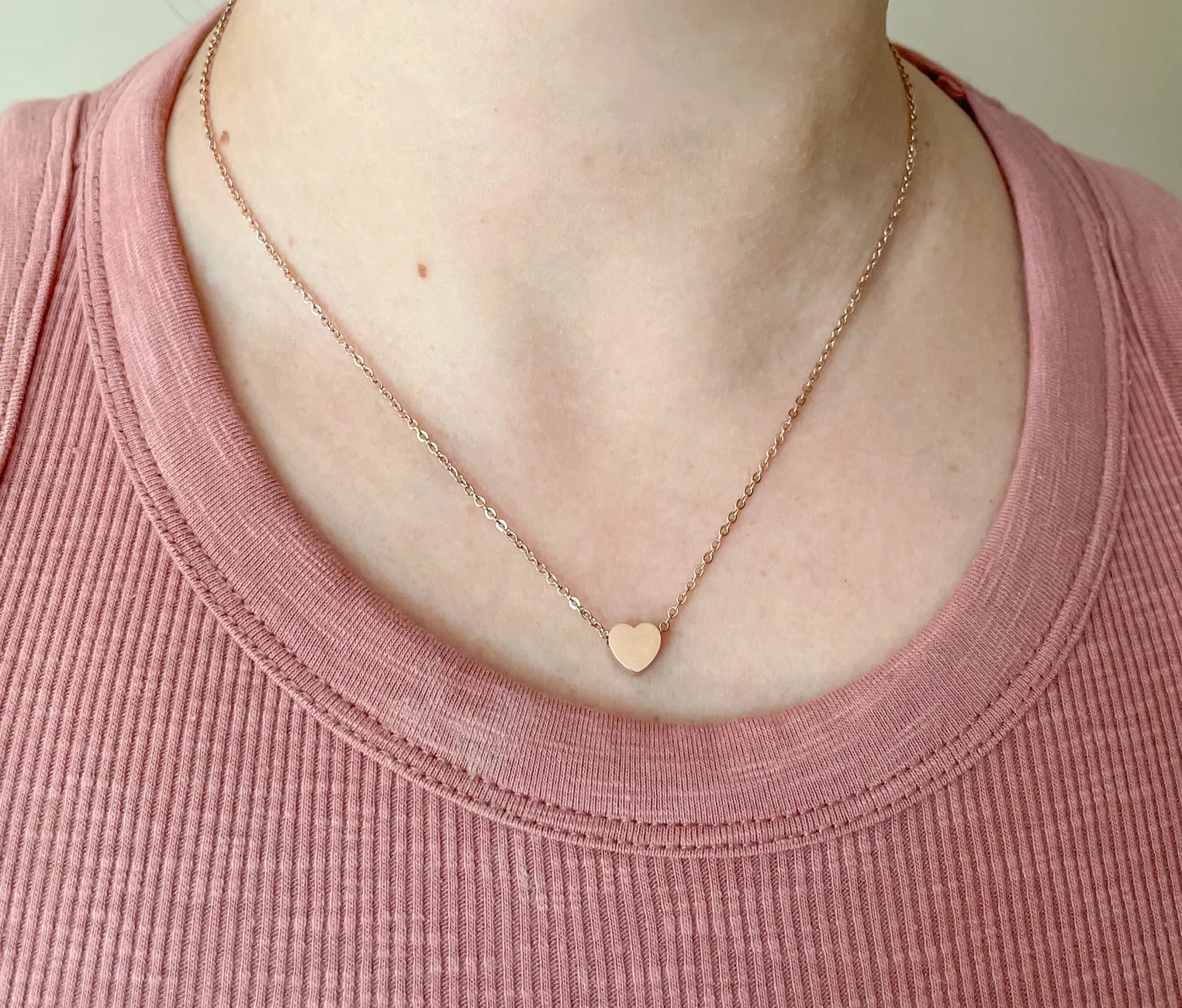 NB heart necklace stainless steel