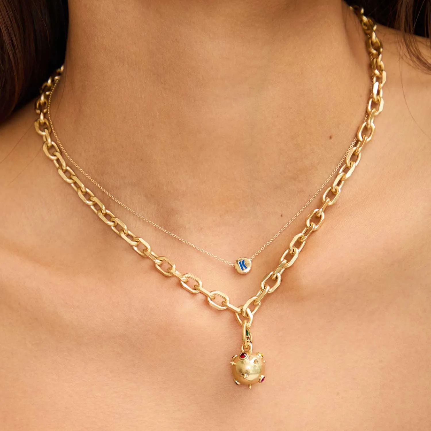 Sputnik Charm (Vintage Gold   Multi)