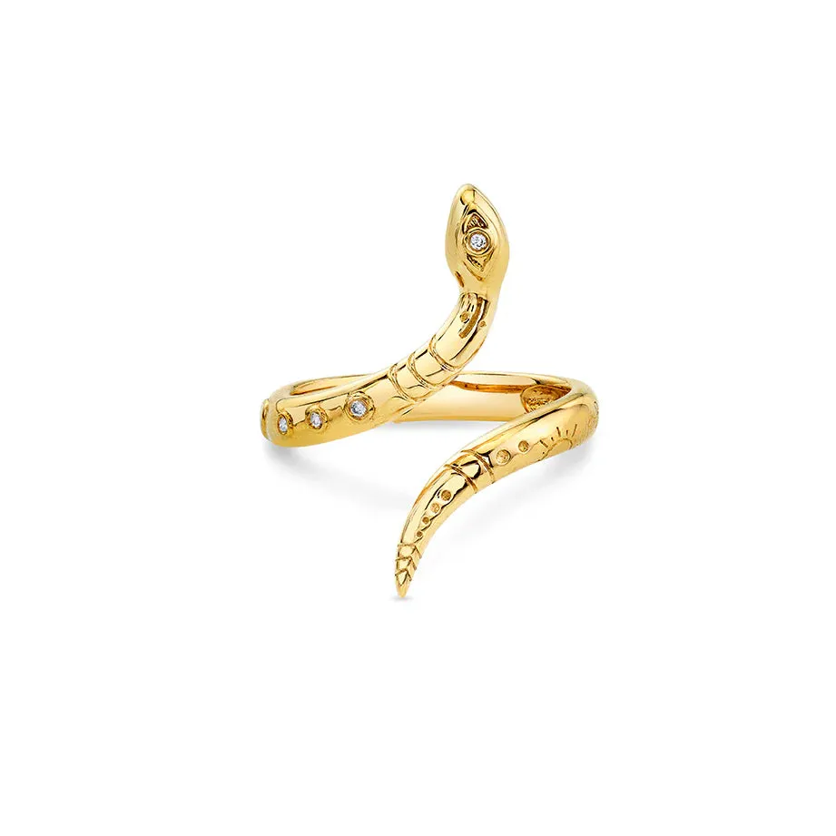 Sydney Evan Gold & Diamond Snake Ring