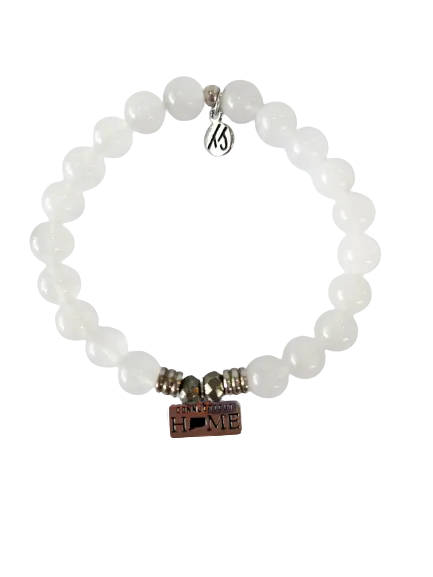 T.Jazelle - Moonstone Stone "Home" Connecticut Charm Bracelet